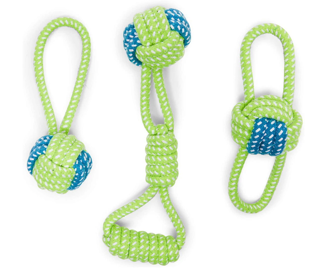 Dog Rope Toys for Large Pets, Fetch and Chew Toys, 6 Designs (6 Pack)