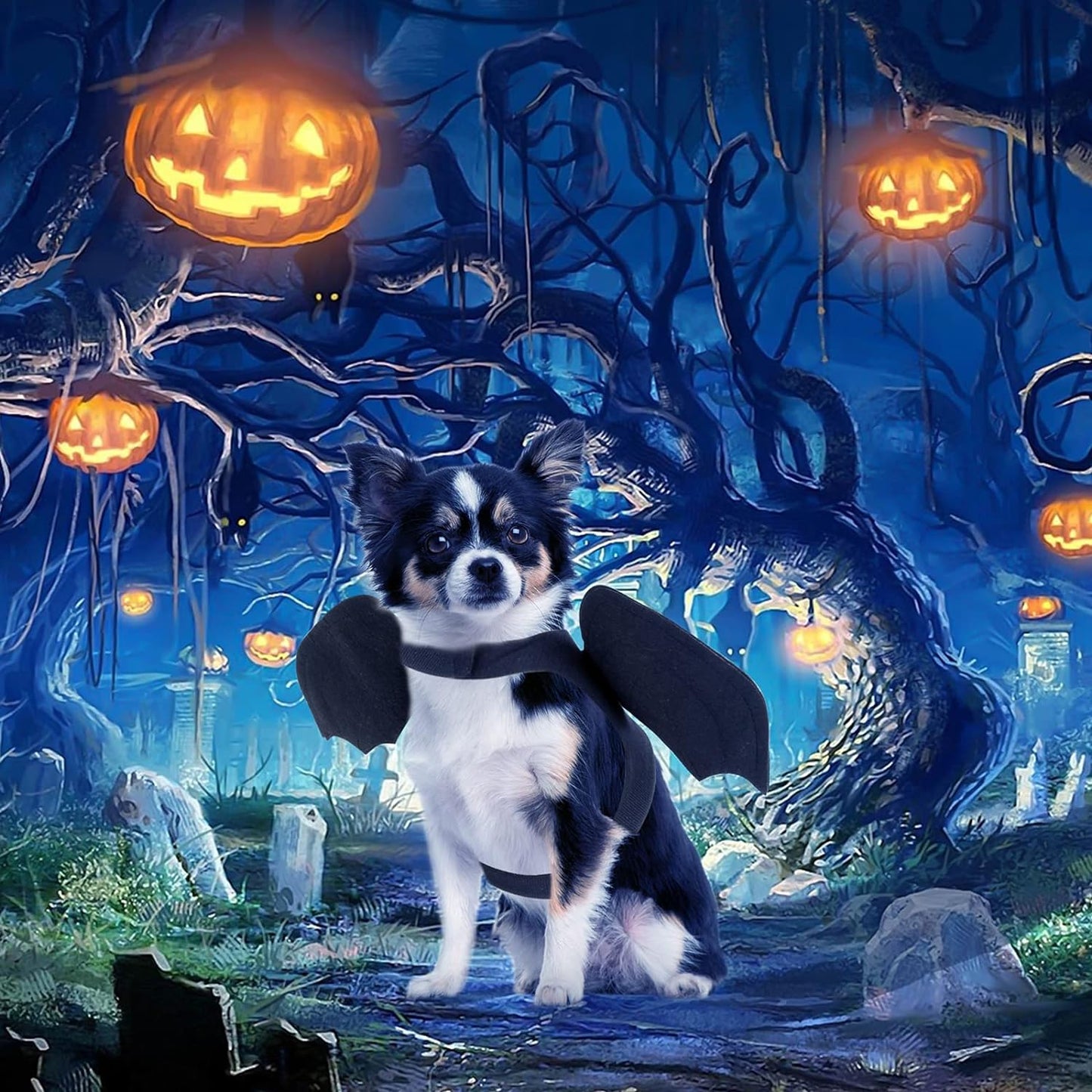 Dog Halloween Costume - Halloween Bat Wings Pet Costumes for Dogs Cats Halloween Party Medium