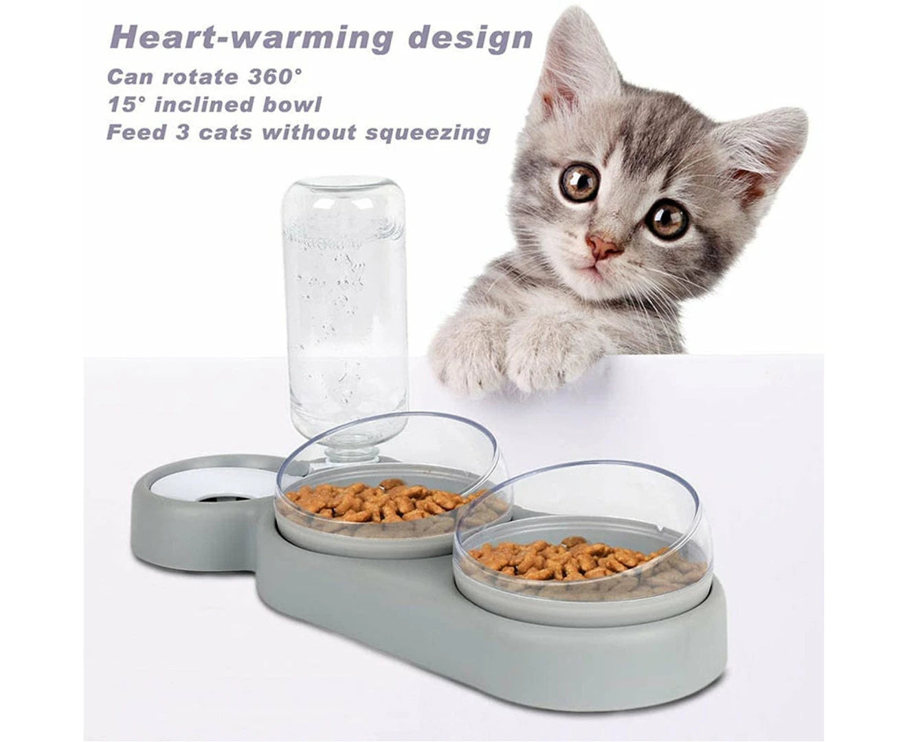 3 in 1 Pet Double Food Bowl