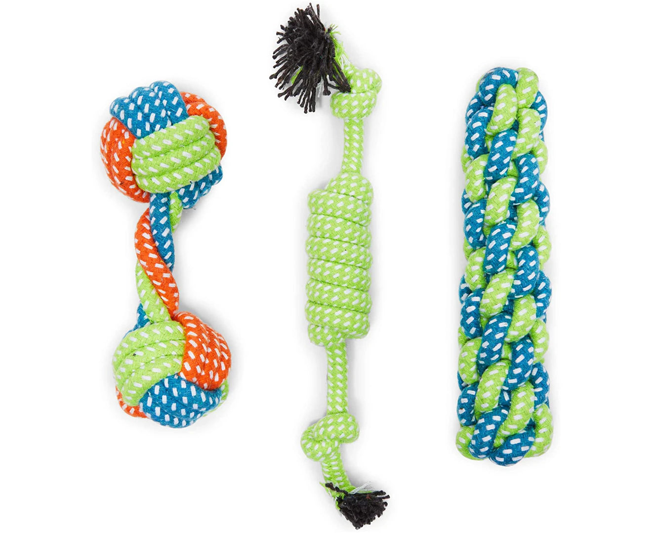 Dog Rope Toys for Large Pets, Fetch and Chew Toys, 6 Designs (6 Pack)