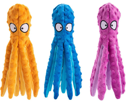 3 Pack Pet Interactive Dog Toys for Small and Medium Dogs, Durable Plush Squeaky Octopus Dog Toy for Puppy Teething Chew Toys