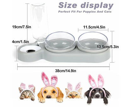 3 in 1 Pet Double Food Bowl