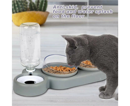 3 in 1 Pet Double Food Bowl