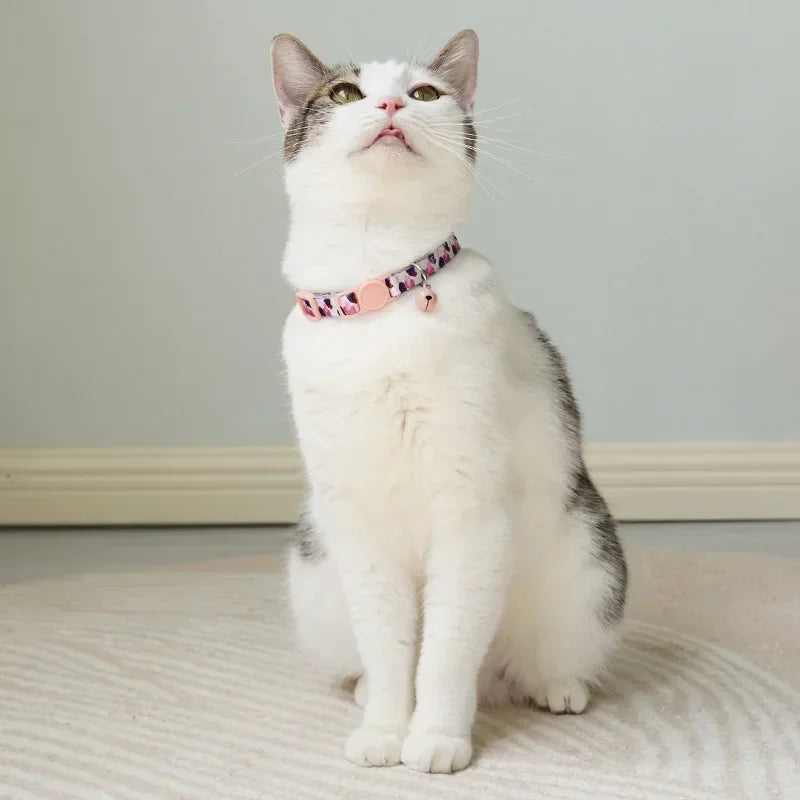 Colorful Collar Fit for Cat Puppy Necklace Adjustable 19-32Cm Collar Harness Cute Pattern Pet Dog Collar with Bells Pet Supplies